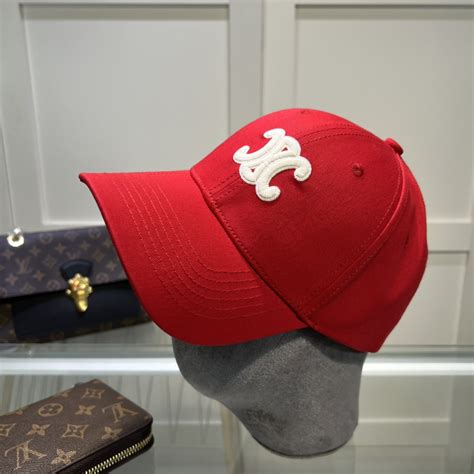 red celine baseball cap|celine triomphe baseball cap.